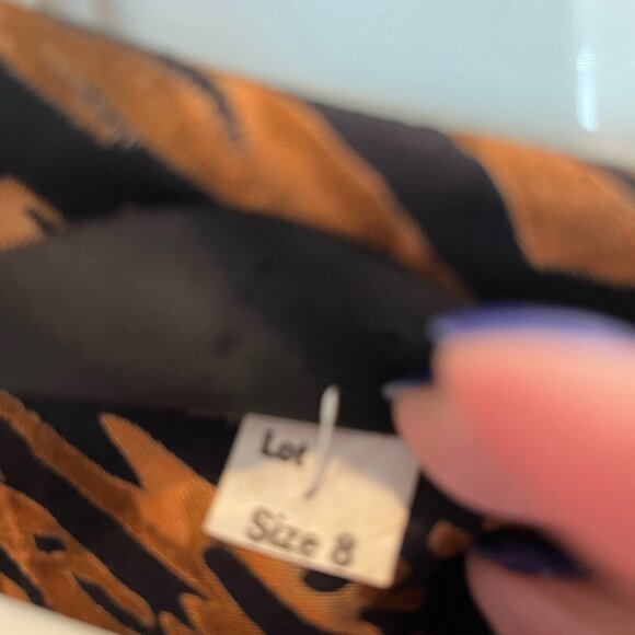 70's animal print top with shoulder pads! - Picture 3 of 4